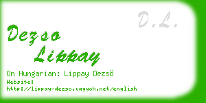 dezso lippay business card